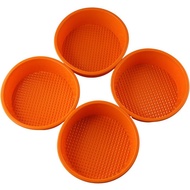 1/4pcs Acuan Kek Silikon Berbentuk Cakera Kecil 5 Inci, Acuan Hiasan Kek Selamat untuk Mesin Cuci Pi
