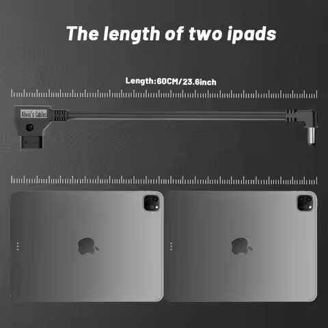 Alvin's Cables D-Tap to 12V DC 2.1mm Right Angle Power Cable for Blackmagic Video Assist, Atomos Sho