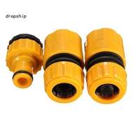 DRO_ 3Pcs 1/2Inch 3/4Inch Garden Water Hose Pipe Fitting Quick Tap Connector Adaptor