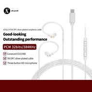 JCALLY PJ6 OFC Silver-Plated Type C Earphone Upgrade Cable Built-in CX31988 DAC Chip PCM32bits/384KH