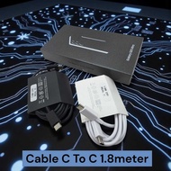ENCOM - PD C to C Data Cable 1.8Meter 45W Compatible with Sam Galaxy S25 Ultra Real IC 5A Super Fast