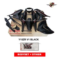 COVERSET  KAVERSET BODYSET  Y15ZR  HITAM ORIGINAL HLY MALAYSIA