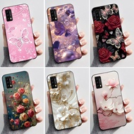 For BlackView A90 Casing Luxury Fashion Butterfly Flower Black Jelly Soft TPU Silicone Phone Case Fo