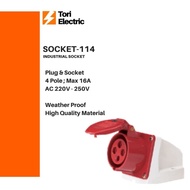 Industrial Socket 114 4P-16A 4Pin - 16A Industrial-Plug-Socket
