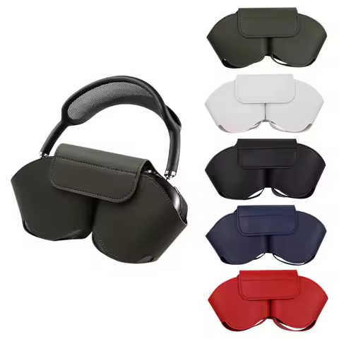 Leather Soft Case For Airpods Max Headphone Protective Cover Headset Shockproof Anti-drop PU Cover F