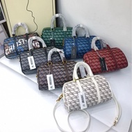 [Wallet Woman] Christy Ng Printed Retro Pillow Bag Large Capacity Bowling Bag Portable Shoulder Mess