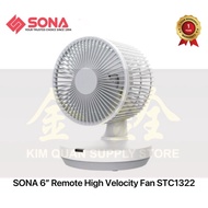 SONA 6” Remote Control High Velocity Fan STC 1322 | STC1322 [One Year Warranty]
