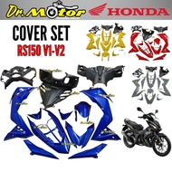 HONDA RS150 V1 V2 Cover Set Coverset Body Caver Complete Black Blue Red Orange Oren Biru Nano Grey M