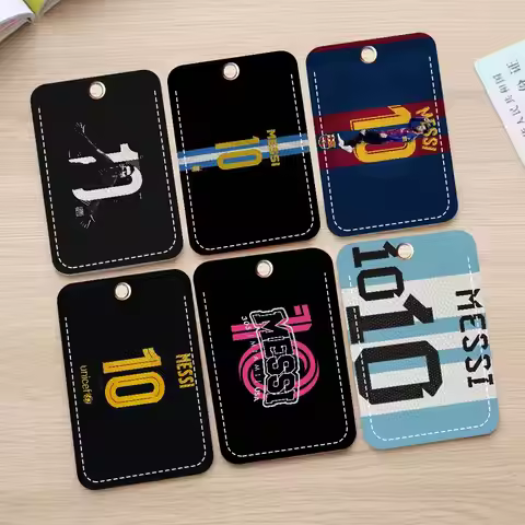 Football Superstar M-Messi 1 Badge Holder Keychain for Bank Business Work Card Holder Student Card P