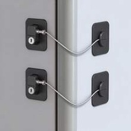 3pcs (1 Lock + 1 Keys + 1 Wipes) Cabinet Lock, Refrigerator Door Lock, File Drawer Lock, Refrigerati