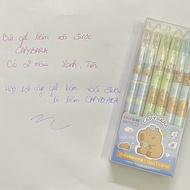 HỘP 12 CÂY BÚT GEL XÓA ĐƯỢC CAPYBARA (xanh/tím)