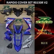 RAPIDO COVER SET RS150R/RS150 V2 V3WINNER150 (13) BLUE (STICKER TANAM/AIRBRUSH) COVERSET