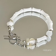 Retro Bamboo Jade Bracelet Original for Women Metal Geometry Bangle Fashion Accessories Couple Lover