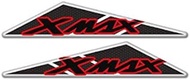 PUXINGPING- Motorcycle Stickers Tank Decals Emblem Badge Tank Pad Protector Decal For Yamaha XMAX 125 250 300 400 (Color : XMAX Red)