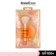 Real Techniques Orange Crush Midi Moment Brush แปรงแต่งหน้าขนาดมินิ ดีไซน์กะทัดรัด