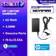 HP ORIGINAL 65W 4.5MM 19.5V~3.3A POWER ADAPTER P/N: H6Y89AA (RECTANGLE)