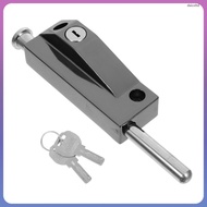 1 Set Sliding Door Lock Keyed - Spring Loaded Latch with Screws - Ground Installation for Home Secur