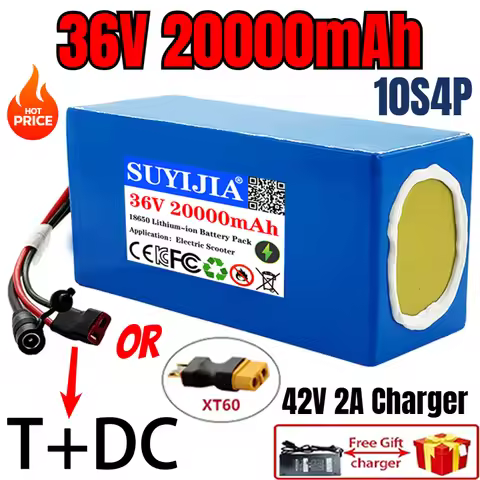 36V 20000mAh 18650 10S4P battery pack 36V 20Ah Scooter Battery with BMS for Electric Scooter Battery