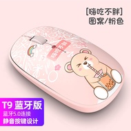 [NO: 25] Bluetooth Wireless Mouse Pad Mute Wireless Office Lenovo Asus Cute Notebook Desktop Computer Tablet Universal