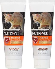 Nutri-Vet Feline Natural Oil Hairball Paw-Gel Chicken Flavor 3oz - Pack of 2