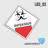 Safety Sticker Poster Label B3 GHS: Infectious Hazmat