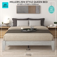 Queen Bed - MILLERS Series - 1 Color - Zen Style Queen Bed - Katil Queen Kayu - Katil Queen - Beds