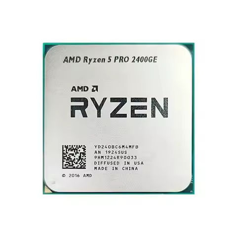 AMD Ryzen 5 PRO 2400GE R5 PRO 2400GE 3.2 GHz Quad-Core Eight-Thread 35W CPU Processor YD240BC6M4MFB 