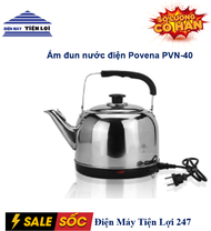 Ấm đun nước điện Povena PVN-40 (4L) - Điện Máy Tiện Lợi 247 - Giao hàng miễn phí