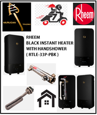 RHEEM BLACK INSTANT HEATER WITH RAINSHOWER AND HANDSHOWER ( RTLE-33P-PBK ) / FREE EXPRESS DELIVERY