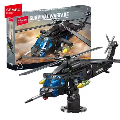 SEMBO BLOCK UH-60 Utility Helicopter Airplane Assembly Building Blocks MOC Military Aircraft Model B