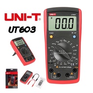 UNI-T UT603 เครื่องวัดค่าประจุไฟฟ้าเครื่องวัดค่าความต้านทาน โอห์มมิเตอร์ ตัวต้านทานLCR ตัวทดสอบตัวเก็บประจุ LCR Meter Inductance Capacitance Resistance Transistor