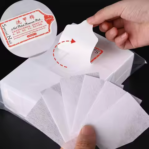 1000/600/500/100pcs Lint-Free Nail Cotton for UV Gel Polish Removal Wipes Paper Pads 100% Cotton Sof