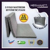 MEGAMATT 3 Fold Mattress Single Foldable Mattress Tilam Lipat Single Mattress Tilam Single Lipat