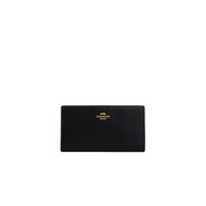 Coach Slim Zip Wallet Purse In Black CK444