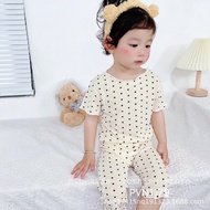 Baby clothes, baby girl's ribbed clothes short sleeve shorts for babies from 8-20kg
