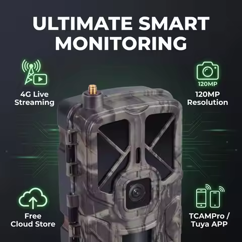 SUNTEKCAM HC935PRO Camera 4K Live Stream Media APP Clould Service Hunting Trail Camera 4G 30MP