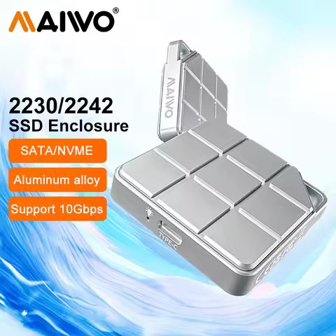MAIWO 10Gbps M.2 2242 2230 NVMe SATA SSD Enclosure Case Type-C USB C Gen2 to NGFF NVMe PCI-E SSD box