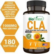 Biofinest CLA 1000mg Supplement - 800mg Fat Burner Slimming Weight Loss Muscle Energy Diet (180 soft