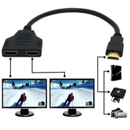 HDMI 1 Male To Dual HDMI 2 Female Y Splitter Cable Adapter