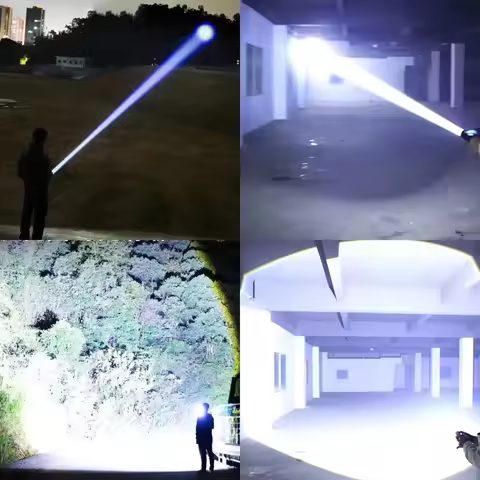 2026New 12000mAh White Laser Flashlights 1000000LM Ultra Powerful Flashlight Zoom USB Rechargeable L