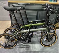 2024 最新車架平焊版 內摺頭柱 DAHON K3 PLUS MINI 9速 16吋349 碟剎 鋁合金 折叠車 送水架前後蛙燈叮叮