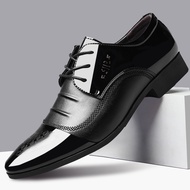 Prikol British Gaya Sepatu Pantofel Pria Tali Full Hitam Pria Sepatu Formal PDH Fantofel Kerja Kanto