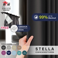 HOMEBLIND CURTAIN Stella Langsir 90-99% Blackout Siap Jahitan Cangkuk (Stella Blackout Curtain Ready