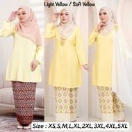 🔥(SIZE XS-5XL) TEMA SEDONDON BAJU KURUNG SOFT YELLOW RAYA 2026 - KURUNG RIAU MODEN SONGKET BATIK PLU