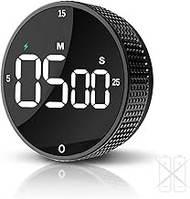 Rechargeable Magnetic Digital Kitchen Timer-Loud Alarm Visual Productivity Timer&Pomodoro Timer with