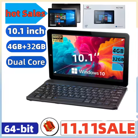 10.1 '' Windows 10 Tablet MLT10W Tablet PC 64 Bit with Keyboard 4GB RAM 32GB ROM WIFI 1280 x 800 IPS