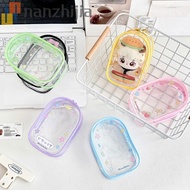 NANZHIJIA 10cm Transparent Doll Bag, Cartoon Design Clear Doll Storage Bag, Kawaii Display Zipper Cu