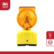 TRAFFIC SOLAR HAZARD WARNING LIGHT / SOLAR BLINKER WARNING LIGHT (YELLOW / AMBER)