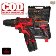 PROMO TERMURAH BOR 2 BATERAI Mesin Bor 10 mm Baterai 12V Plus Acc ORIGINAL! YUKIDO -SET Bor Obeng Bor Bolak Balik 12 V Charger Cordless Drill Charging spt jld ryu nankai makita MAILTANK SERTA IWA ASIA JAYA UTAMA