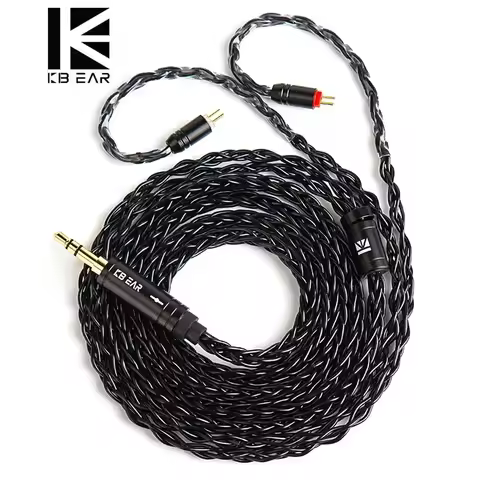 KBEAR ST12 iem cable 2pin Earphone cable 4N 3.5MM MMCX/2PIN-S/2PIN-C 1.2M Upgrade Copper Connector